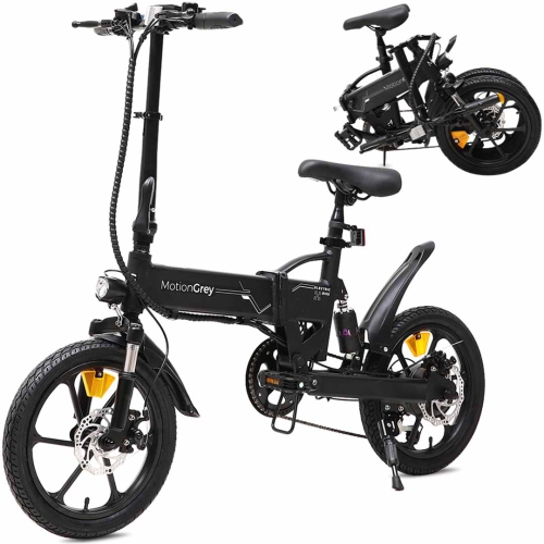 MotionGrey Electric Bike for Adults, Sturdy Foldable Compact Ebikes for Adults, 25km Long Range Electric Bicycle, 30km/h Top Speed, 350 W Motor, 7.8A