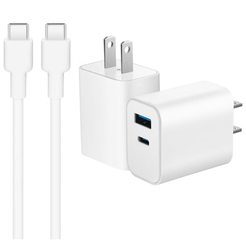 Ensemble avec chargeur mural USB-C de 20 W Best Buy Essentials - Ensemble de 2 - Exclusivité de Best Buy