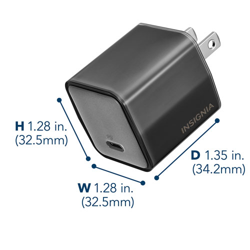 Chargeur mural USB-C PD de 45 W d'Insignia avec câble tissé USB-C de 6 pi - Exclusivité Best Buy