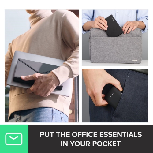 Portable Keyboard and Mouse Combo Wireless, Ultra-Thin Foldable Keyboard, Sliding Mouse and Protective Case, for Tablet, Smartphone, Laptop, Black