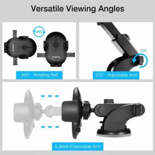 Universal Dashboard / Windshield Magnetic Sticky Suction Cup Car Cell Phone Mount Holder for iPhone Samsung Smartphones