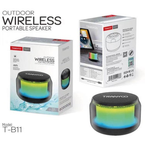 Haut-parleur portatif d'extérieur à DEL Symphony bouge avec la musique T-B11 Black