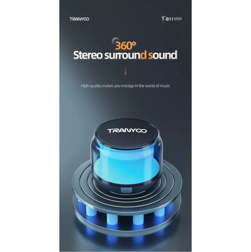 Haut-parleur portatif d'extérieur à DEL Symphony bouge avec la musique T-B11 Black