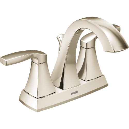 MOEN  6901Nl Voss Two-Handle High Arc Centerset Bathroom Faucet, Polished Nickel All metal construction, no plastic bs, ultimate chrome finish, smooth operation, but the best part is