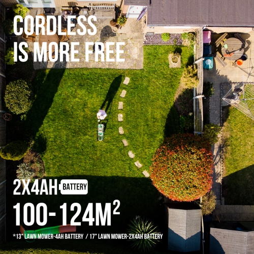 Litheli Cordless Lawn Mower 13 Inch, 5 Heights, 20V Battery Lawnmower for Garden, Yard and Farm, 4.0Ah Battery & Charger Included