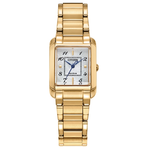 Citizen Ladies Bianca Eco-Drive Watch 21.5mm Gold-Tone Stainless Steel Case and Bracelet with White Dial