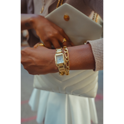 Citizen Ladies Bianca Eco-Drive Watch 21.5mm Gold-Tone Stainless Steel Case and Bracelet with White Dial