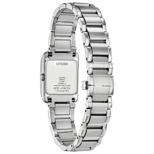 Citizen Ladies Bianca Eco-Drive Watch 21.5mm Silver-Tone Stainless Steel Case and Bracelet with White Dial
