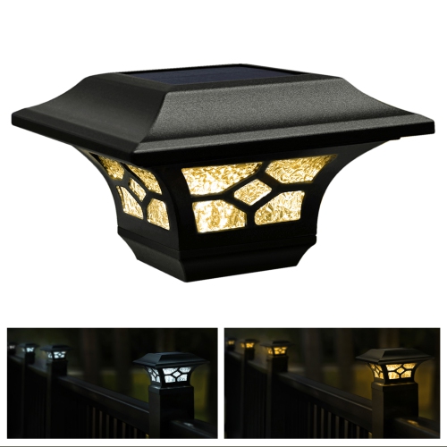 Classy Caps Kingston Black Dual Lighted Solar Post Cap SLZ332B