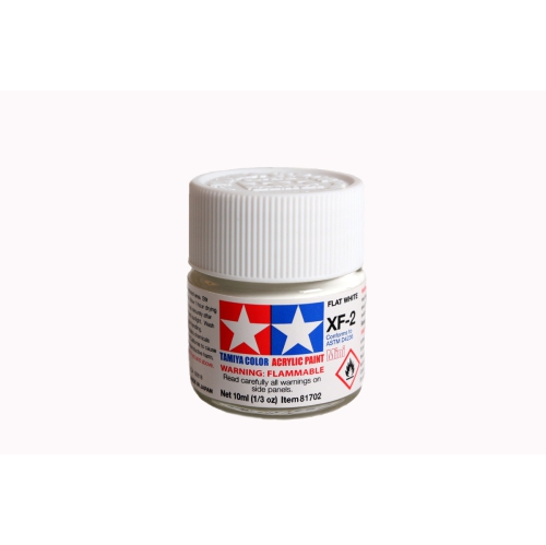 TAMIYA  Color Acrylic Paint Mini Xf-2 Flat (81702) Plastic Model Kit Paint In White