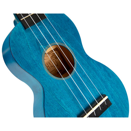 Ukulélé Slimline de Mahalo - Bleu transparent