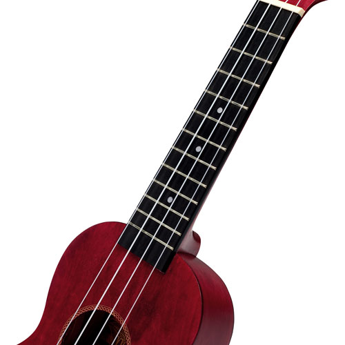 Mahalo Slimline Ukulele - Transparent Red