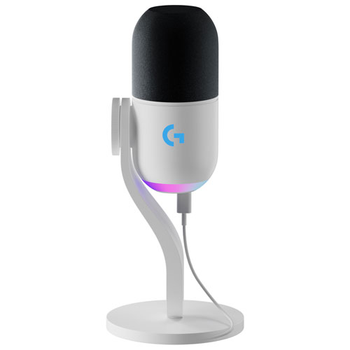 Microphone de jeu USB Yeti GX avec éclairage RVB LIGHTSYNC de Logitech - Blanc - Exclusivité de Best Buy