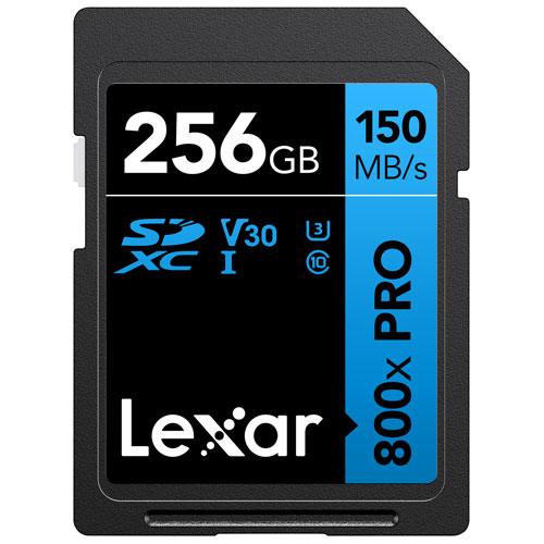 Carte mémoire SDXC Blue de 150 Mo/s et 256 Go de Lexar