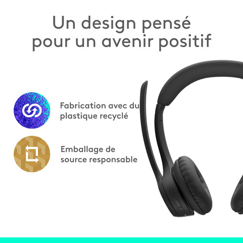 Logitech Zone 300 Bluetooth Wireless Headset with Noise Cancelling Microphone - Graphite