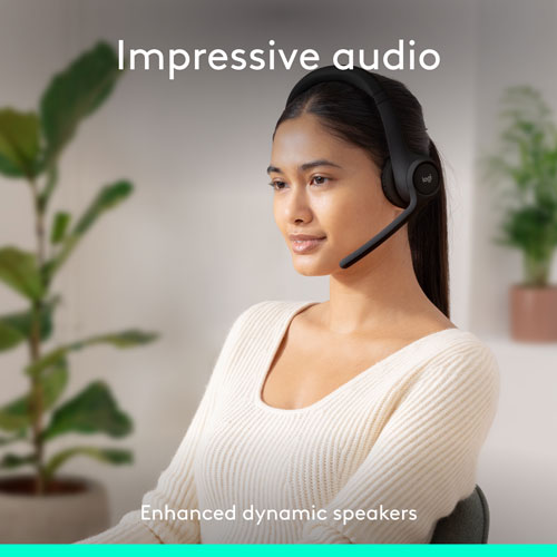 Logitech Zone 300 Bluetooth Wireless Headset with Noise Cancelling Microphone - Graphite