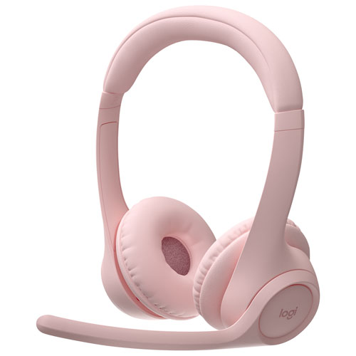 Casque d'écoute sans fil Bluetooth Zone 300 avec microphone à suppression du bruit de Logitech - Rose