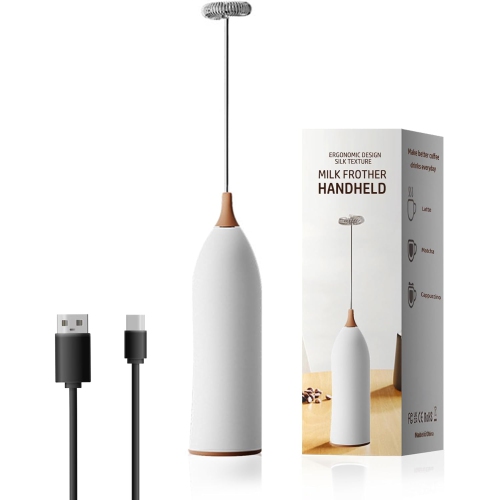 Mousseur à lait portatif, mousseur à lait rechargeable par USB, mousseur à lait portatif réglable pour le chocolat chaud, cappuccinos, laits frappés,