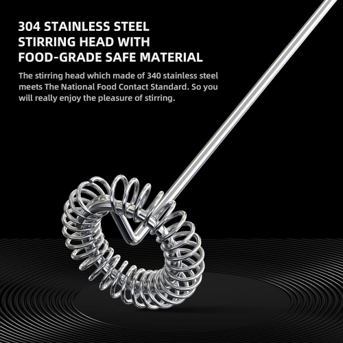 Milk Frother Handheld Rechargeable Milk Foamer, Electric Mini Drink Mixer with Stainless Steel Whisk for Cappuccino, Coffee, Lattes, Frappe, Matcha