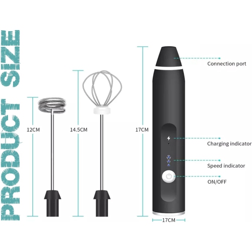 Milk Frother Handheld, Hand Blender Mixer, Electric Hand Whisk, Portable Coffee Maker,Milk Frothers for Cappuccino,Hot Chocolate, Mini Milkshake
