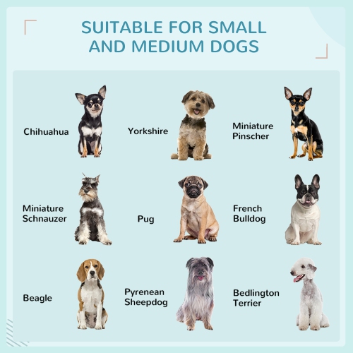 PawHut Elevated Rattan Dog House Outdoor with Canopy, Extendable Wicker Dog Bed with Water-Resistant Cushion, for Small and Medium Dogs Blue