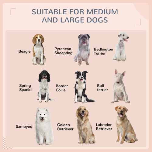 PawHut Rattan Dog House Outdoor with Shade Canopy, Elevated Wicker Dog Bed with Soft Cushion Washable Cover, for Medium Large Dogs, Blue