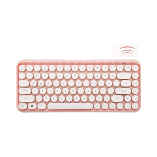 Wireless Bluetooth Typewriter Keyboard Portable Mini 84-Key Keyboard Compatible with Android, Ipad, Windows, PC, Tablet, for Home and Office