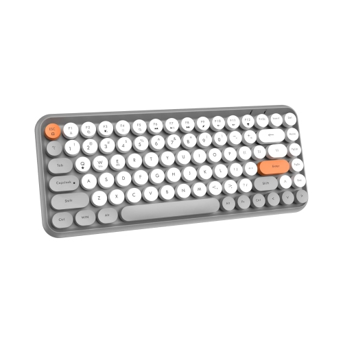 Wireless Bluetooth Typewriter Keyboard Portable Mini 84-Key Keyboard Compatible with Android, Ipad, Windows, PC, Tablet, for Home and Office