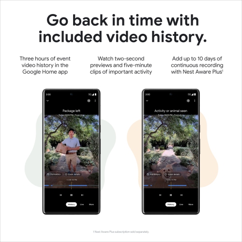 Remis à neuf - sonnette Google Nest 2nd génération (avec fil) - neige
