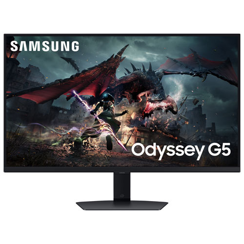 Moniteur de jeu G-Sync/FreeSync ACL IPS WQHD 180 Hz 32 po Odyssey G5 de Samsung avec temps de réponse de 1 ms gris à gris - Noir