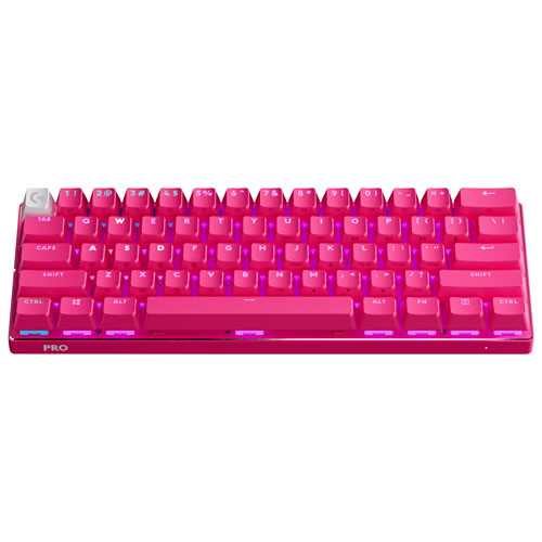 Logitech PRO X 60 LIGHTSPEED Wireless Backlit Mechanical GX Optical Linear Gaming Keyboard - Magenta - En