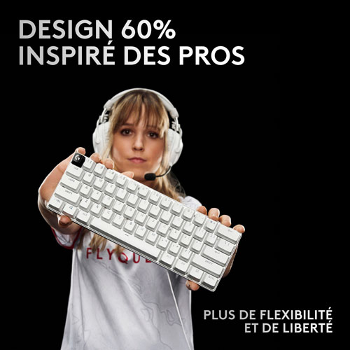 Logitech PRO X 60 LIGHTSPEED Wireless Backlit Mechanical GX Optical Linear Gaming Keyboard - Magenta - En