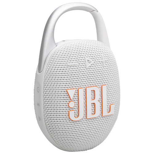 JBL Clip 5 Waterproof Bluetooth Wireless Speaker - White