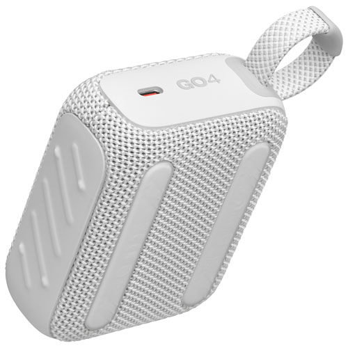 JBL Go 4 Waterproof Bluetooth Wireless Speaker - White