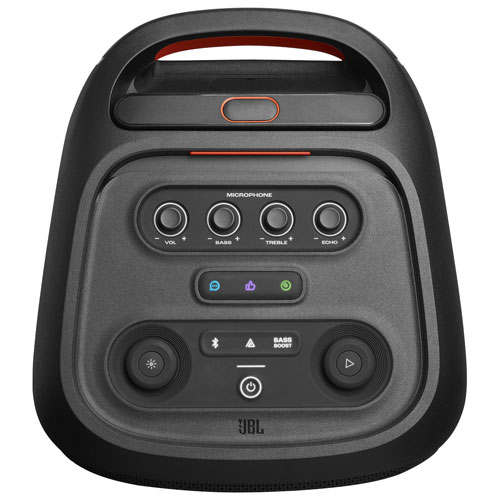 Haut-parleur sans fil Bluetooth résistant aux éclaboussures Partybox Stage 320 de JBL - Noir