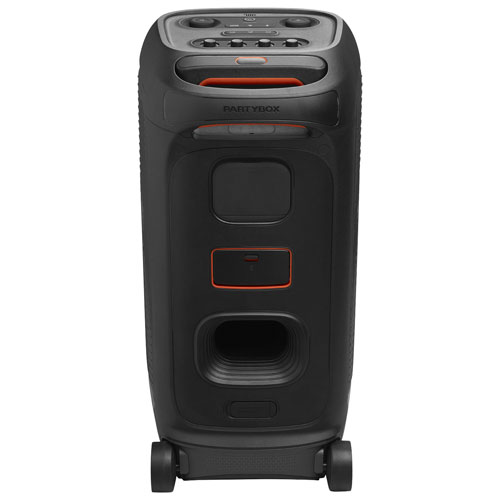 Haut-parleur sans fil Bluetooth résistant aux éclaboussures Partybox Stage 320 de JBL - Noir