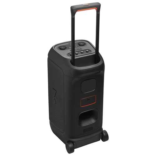 Haut-parleur sans fil Bluetooth résistant aux éclaboussures Partybox Stage 320 de JBL - Noir