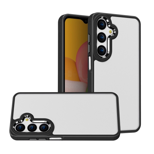 CSMART  [] Transparent Hard PC Matte Tpu Hybrid Case Cover for Samsung Galaxy A15 5G In Black