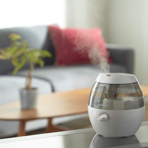 Humidificateur ultrasonique à vapeur froide MistMate™ de Honeywell, blanc, avec commande de vapeur réglable, arrêt automatique, fonctionnement