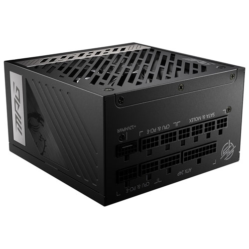 Refurbished MSI MPG A1000G PCIE 5 80 Plus Gold 1000W Full Modular ATX 3.0 Gaming Power Supply - Black