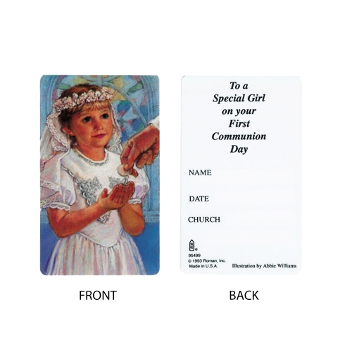 Club Pack Of 50 Girl's First Communion Keepsake Cards #95499