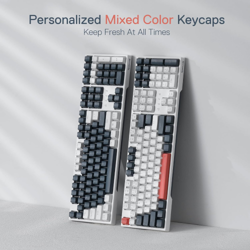 Redragon K668 RGB Gaming Keyboard, 104 Keys + Extra 4 Hotkeys Wired Mechanical Keyboard w/Sound Absorbing Foams, Upgraded Hot-swappable Socket, Mixed
