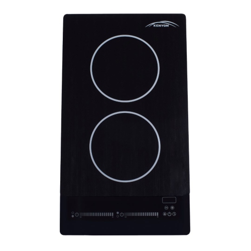 Kenyon B80321 Two Burner Induction Cooktop w/ Bridge Element, Black Glass, Touch Control, 120V ULC