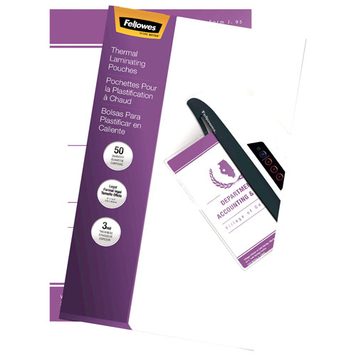 Fellowes 9"x14.5" Thermal Laminating Pouches - 3 mil - 50 Pack