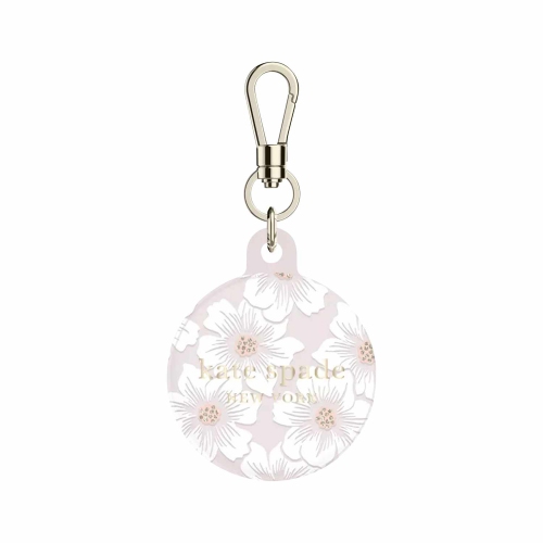 KATE SPADE  Silicone Protective Case Hollyhock Cream/blush | Compatible With Airtag 4/1 Pack In Multicolor