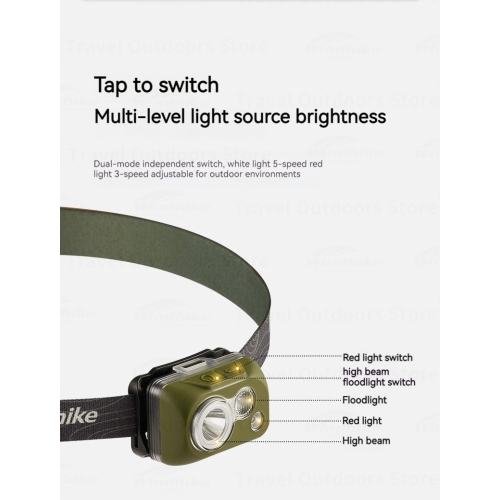 Naturehike Headlamp AAA Mustard Yellow | Waterproof Light Outdoor Fishing Light