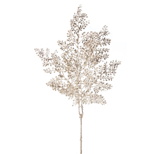 MELROSE  Set Of 12 Glitter Artificial Christmas Sprays 31" In Silver