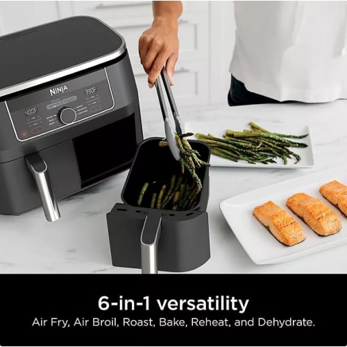 Open Box - Ninja Foodi 6-in-1, 8-qt. 2-Basket Air Fryer with DualZone Technology