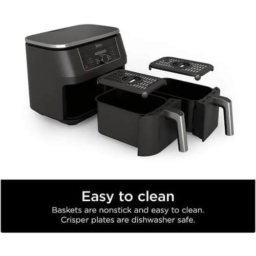 Open Box - Ninja Foodi 6-in-1, 8-qt. 2-Basket Air Fryer with DualZone Technology
