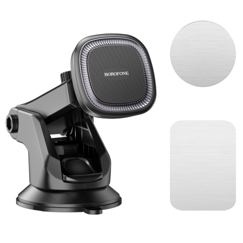 BOROFONE BH97 Car Magnetic Phone Holder Dashboard Windshield Holder Mount with Flexible Arm Built-in Strong Magnets Suction Cup Phone Holder